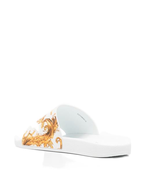 Ciabatta donna con stampa barocca Versace jeans Couture | 80VA3SQ3ZS365G03